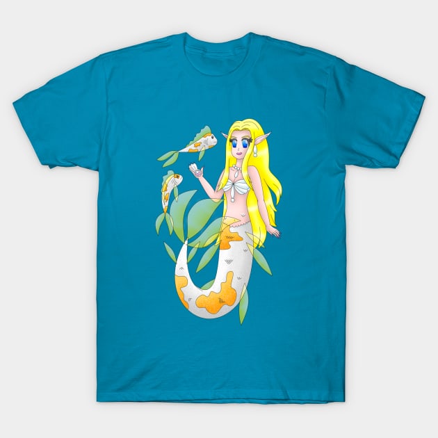 Koi Mermaid T-Shirt by mikari